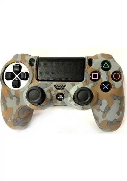 Sony PS4 DualShock 4 Silikon Kılıfı Yeşil Askeri Desenli Koruma ve Estetik İmkanlar
