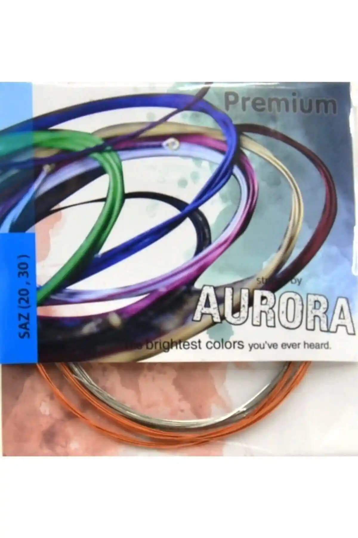 Aurora Premium 0.20 Uzun Sap Profesyonel Bağlama Teli Takımı + 2 Tezene Hediyesi