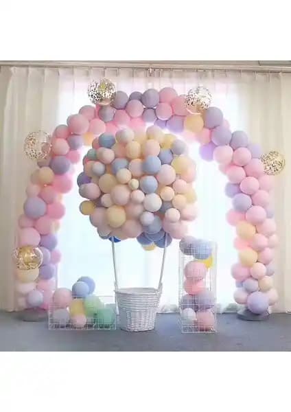 Balonevi Balon Evi 100 Adet Makaron Balon: Karışık Pastel Renkli İç Mekân Dekor İncelemesi