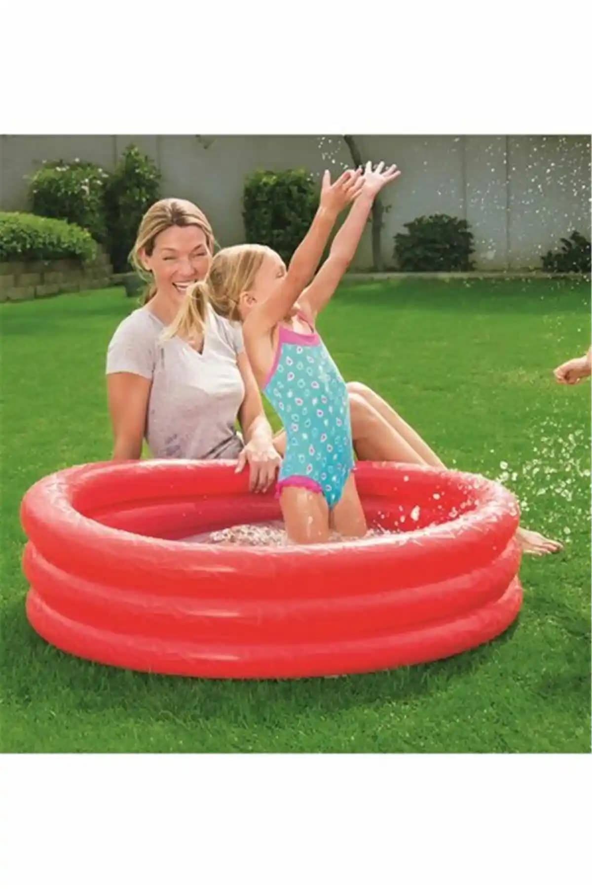 Bestway 3 Bölmeli Renkli Şişme Havuz 102 cm Çapında, Türkiye Menşeli, 2 Kişilik