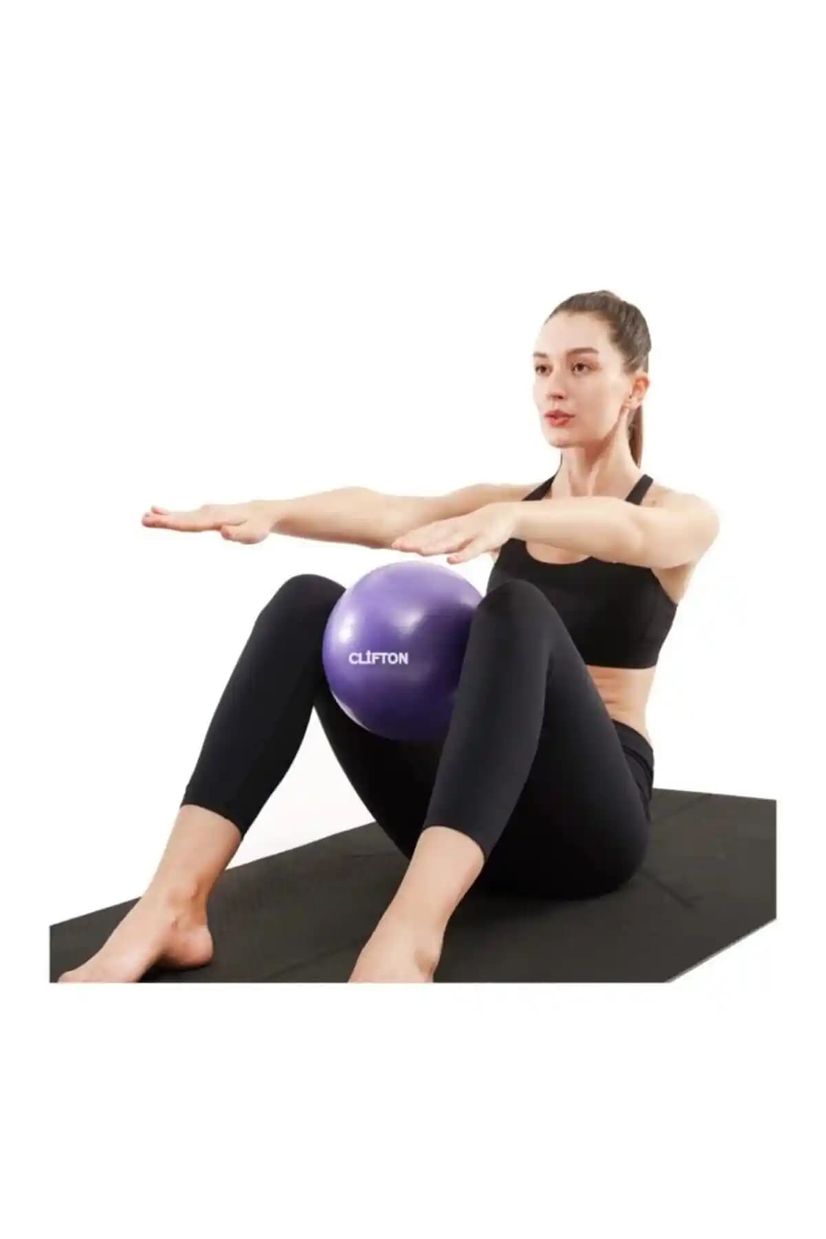 Clifton 25 cm Deluxe Mor Pilates Topu ile Duruş Gelişimi ve Çok Yönlü Egzersizler