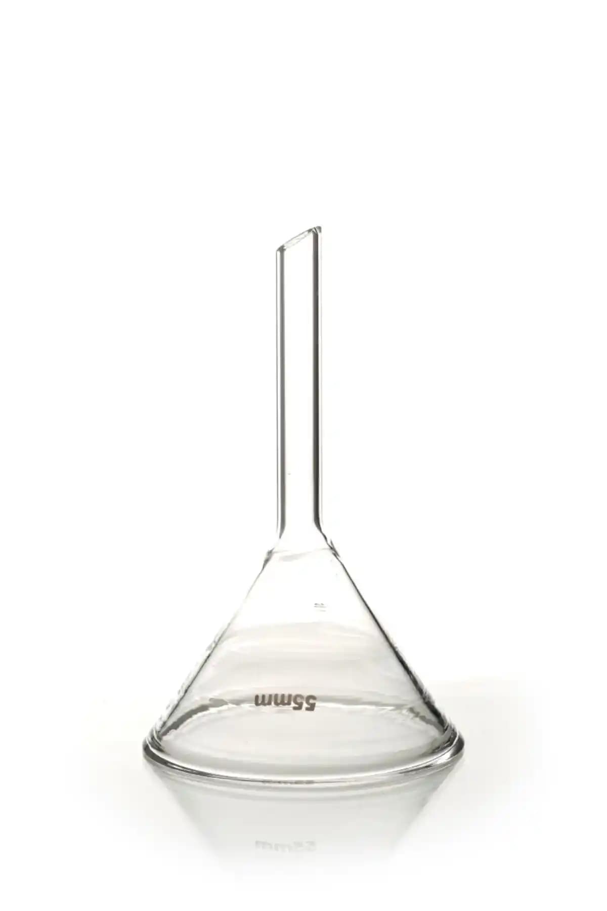 Edulab Huni Ø55 mm Cam – Hassas Sıvı ve Katı Aktarımı İçin Güvenilir Laboratuvar Araçları