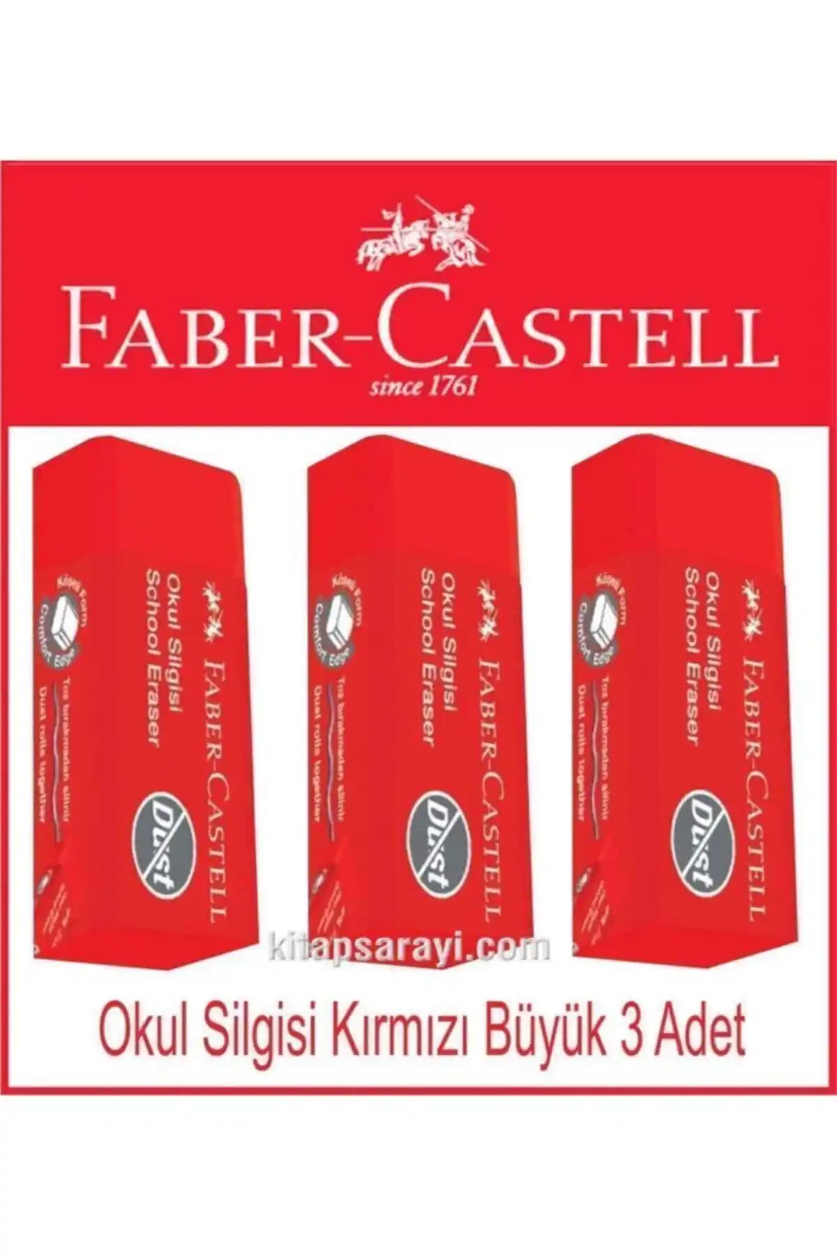 Faber Castell Okul Silgisi Kırmızı Büyük – 3'lü Set Özellikleri ve Sınav Performansı