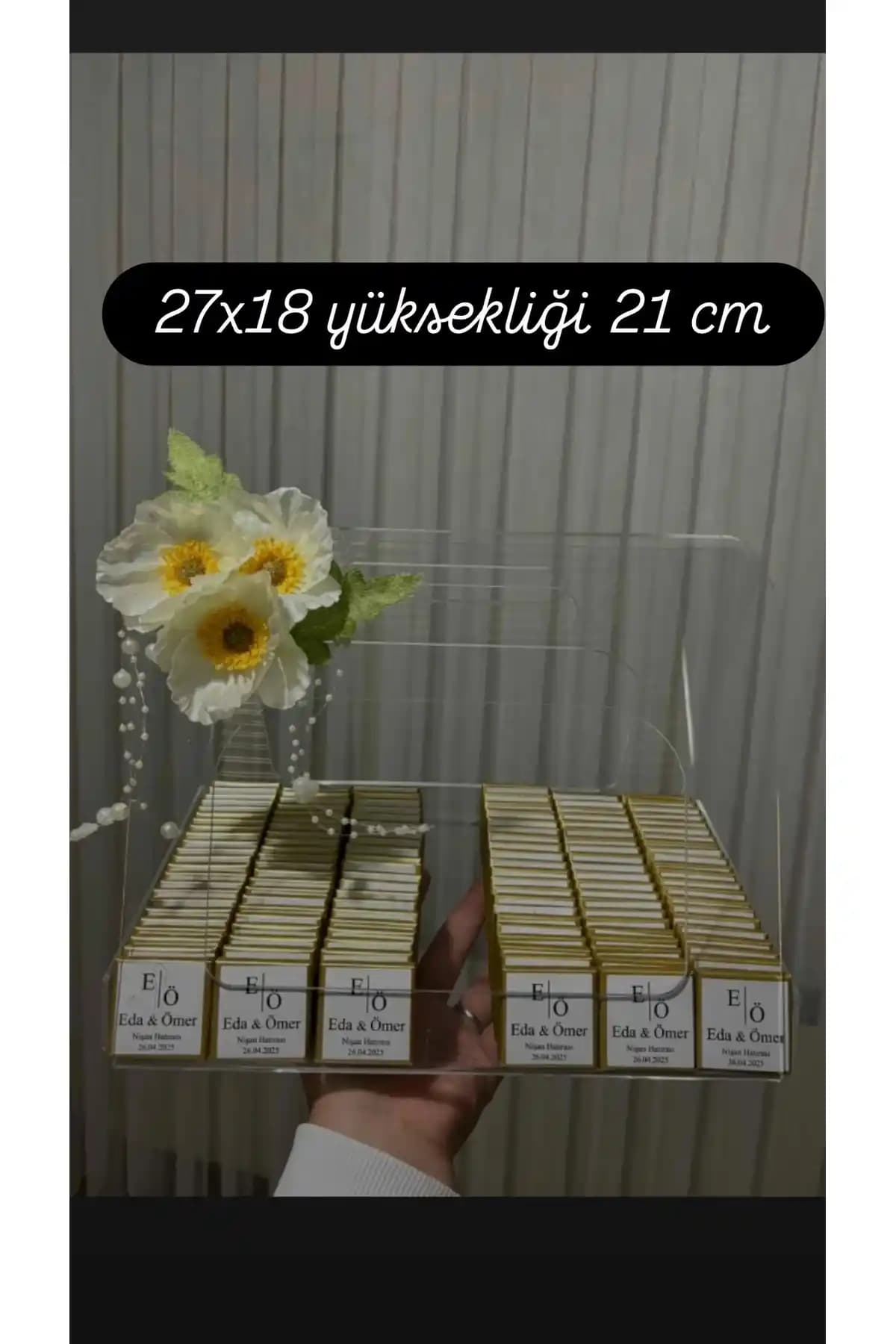 Innossa Pleksi Dekorasyon: Şeffaf Pencereli 3 mm Pleksi Çanta—Sergileme Aksesuarı