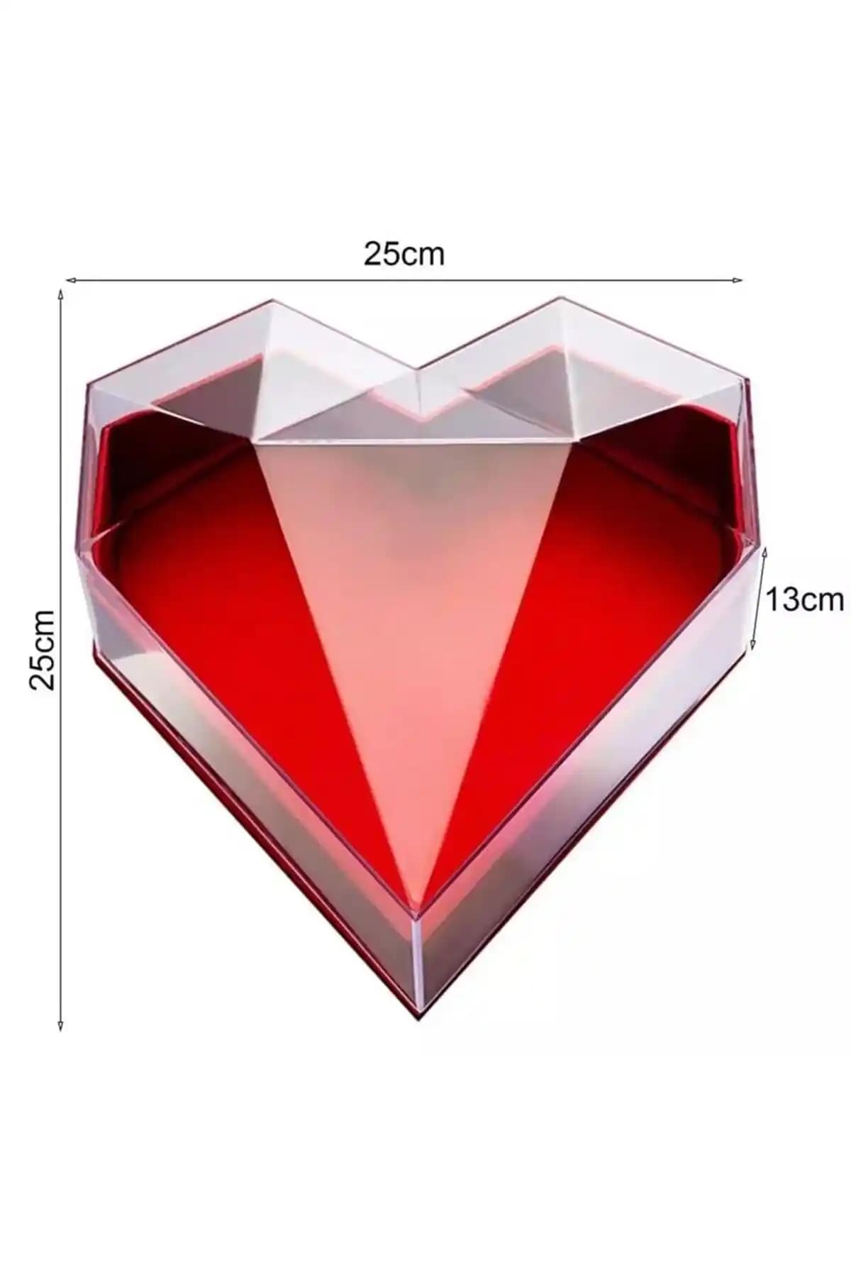 Kırmızı Kalpli Şeffaf Akrilik Hediye Kutusu: Tasarım, Boyutlar ve Kullanım Analizi