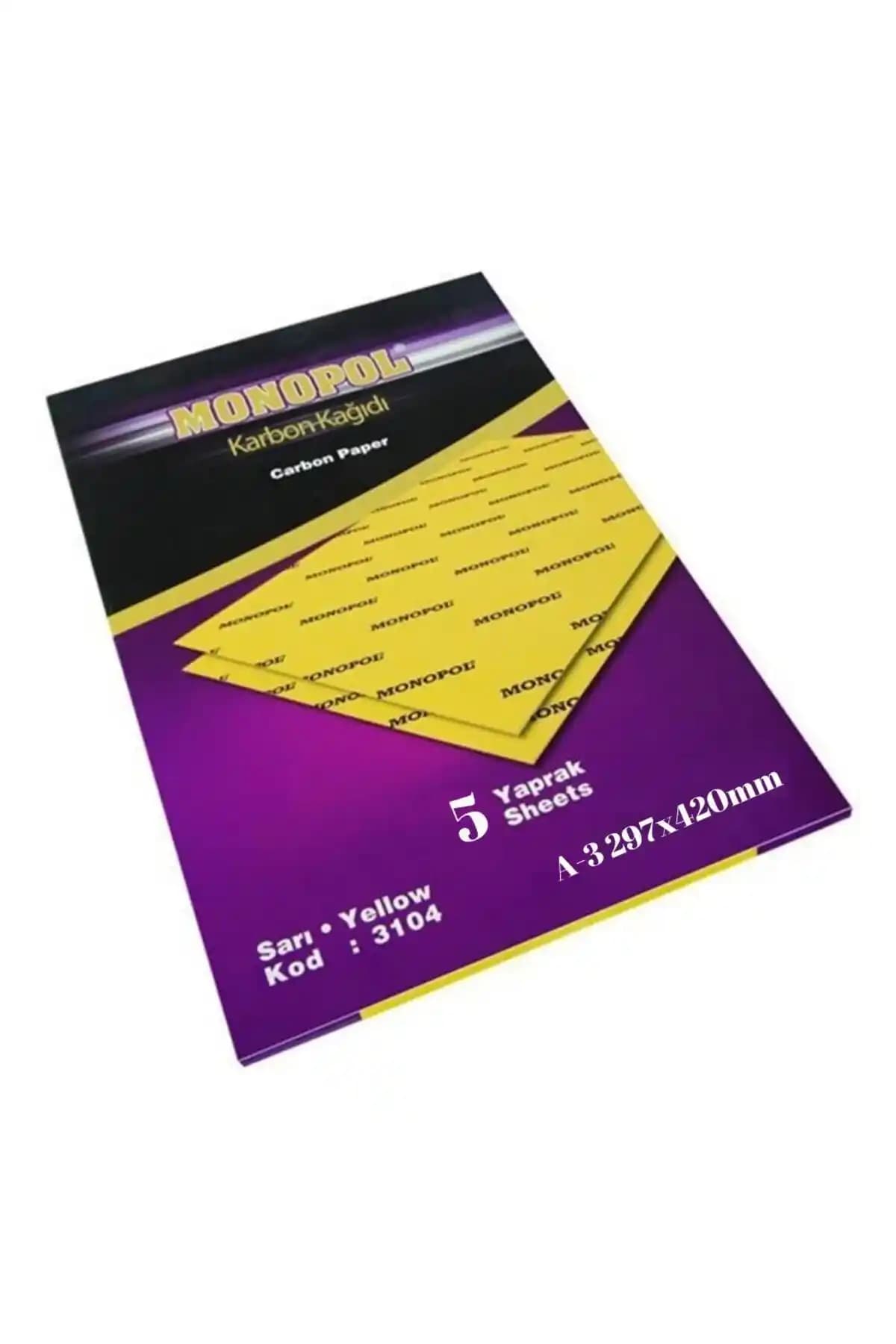 Monopol Karbon Kağıdı A3 Sarı Paket - Ofis ve Okul Kopyalama İçin Geniş Uygulama