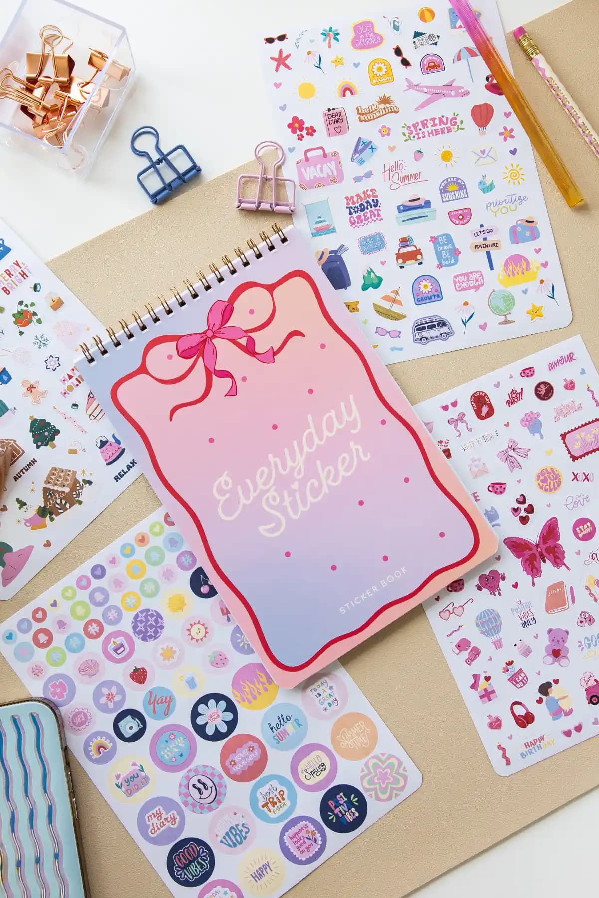 PAPERORA A5 Etiket Defteri: Renkli Etiketlerle Planlama ve Dekoratif Projeler