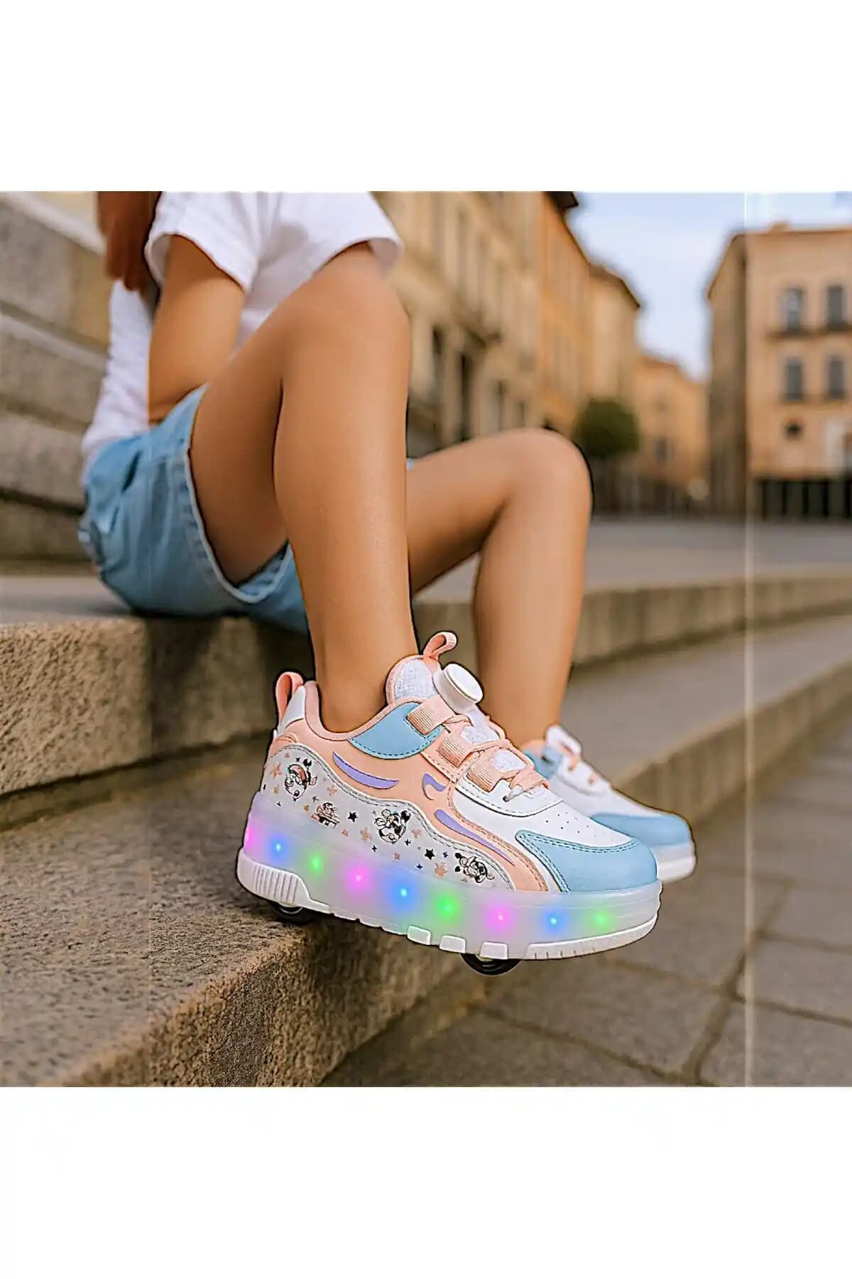 RGV Patenli Işıklı Dört Tekerlekli Çocuk Pateni: Türkiye Üretimi, Unisex Tasarım