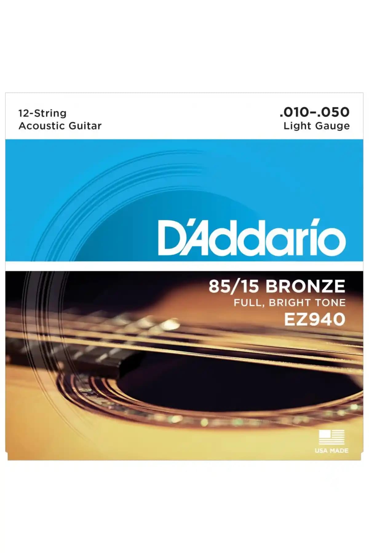 D'Addario EZ940 Akustik Gitar Teli Seti: Dengeli Tonlar ve Kolay Çalım İçin Uygun Seçenek