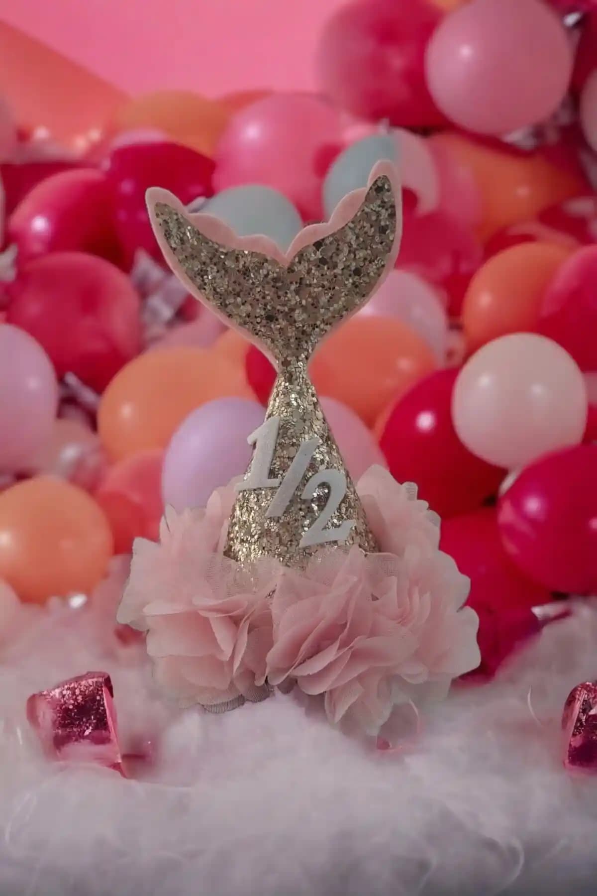 Damlakids 1 Yaş Doğum Günü Tacı Gold Pudra Zarif ve Şık Tasarımıyla Öne Çıkar