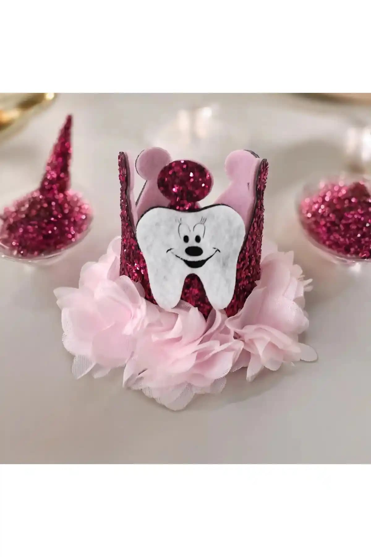 Damlakidsmoda Kız Çocuk Diş Buğdayı Parti Tacı Renkli ve Şık Tasarım