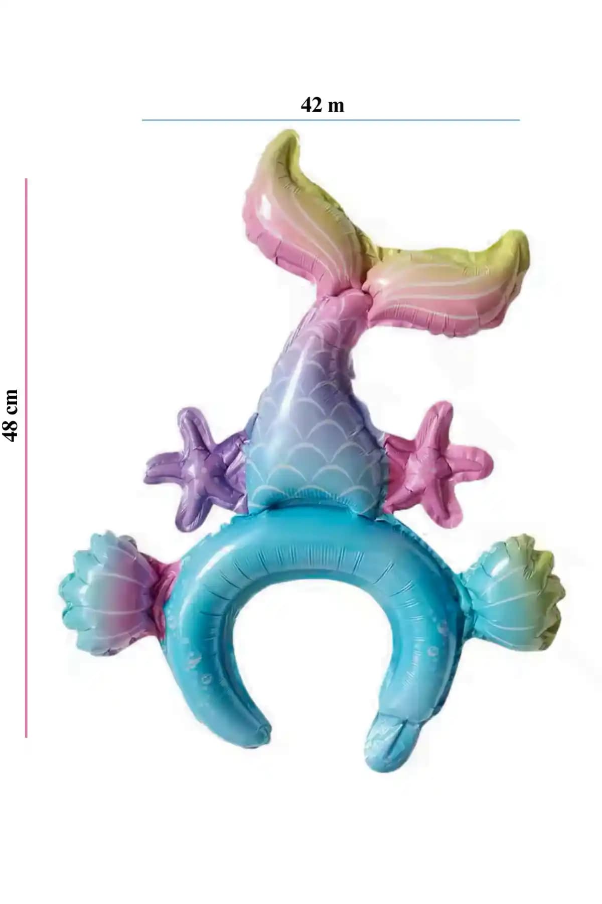 Deniz Kızı Temalı Folyo Balon Taç ile Partilerinizi Renkli ve Eğlenceli Hale Getirin