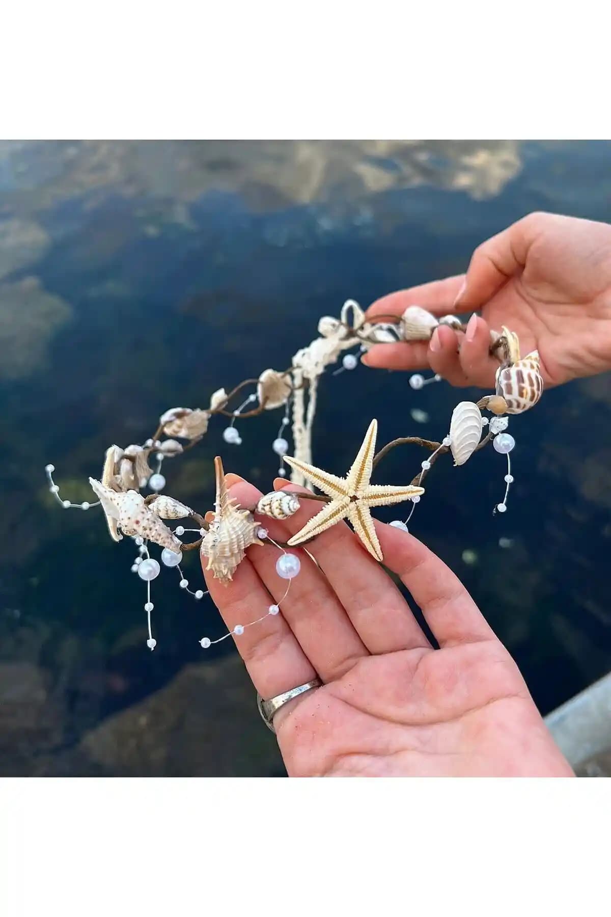 Deniz Temalı Taç ve Dış Çekim Aksesuarları: Zarif ve Doğal Tasarımlar