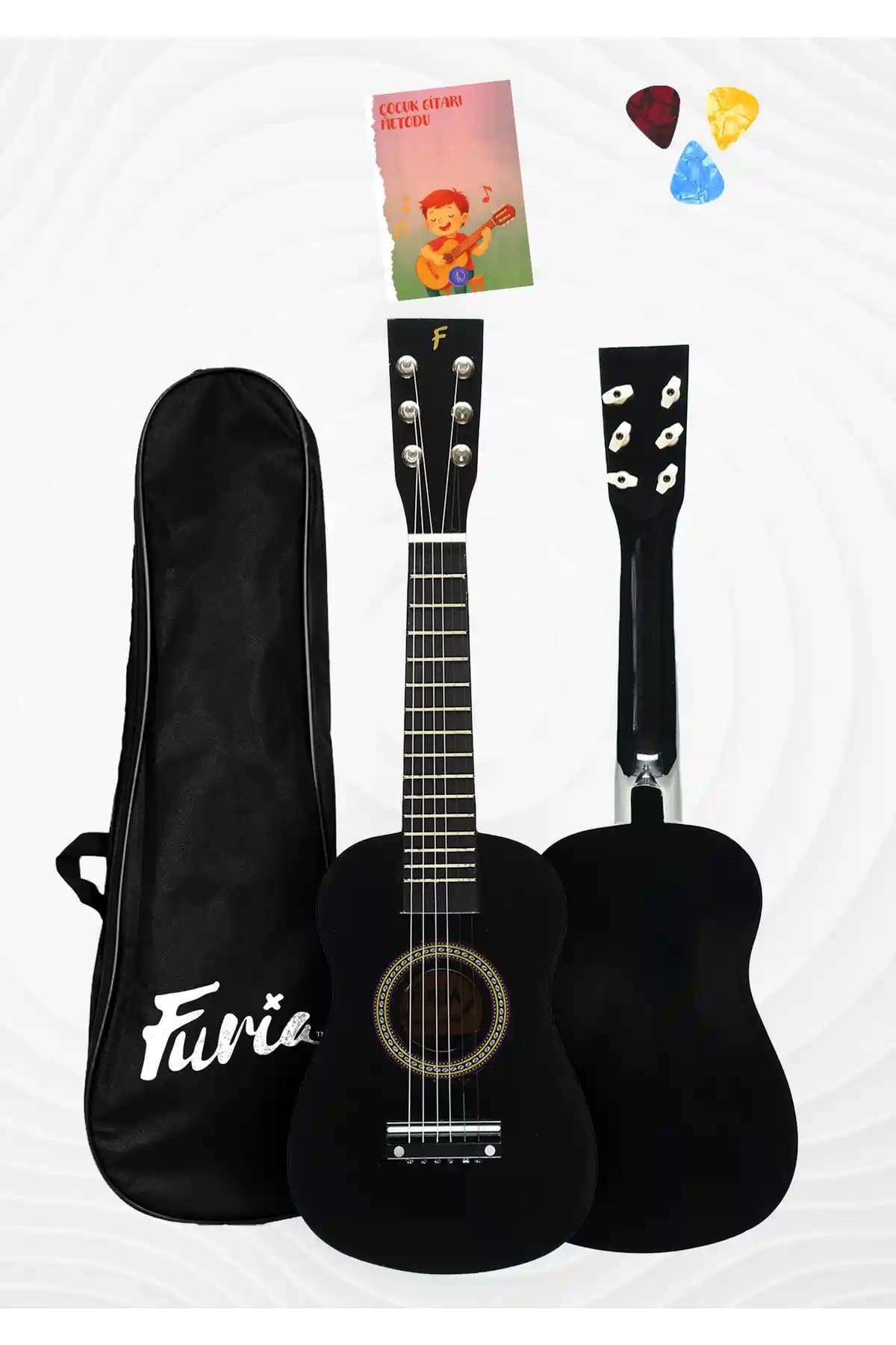 Furia FR-23BK 6 Tellli Çocuk Gitarı: Ergonomik ve Dayanıklı Başlangıç Enstrümanı
