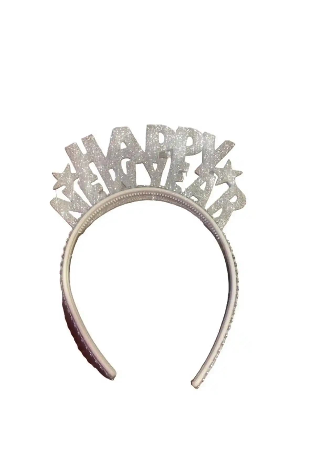 Happyland Eva Yılbaşı Tacı Gümüş Renk Şık ve Dayanıklı Yılbaşı Dekorasyonu