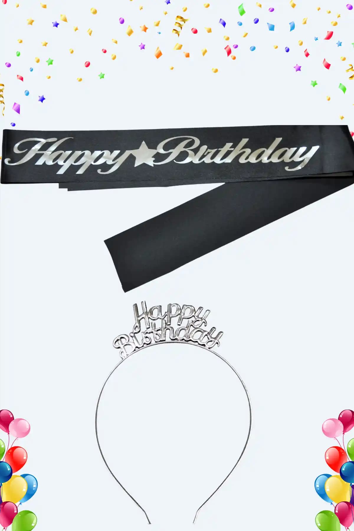 Larenya Happy Birthday Metal Taç ve Kuşak Seti ile Unutulmaz Doğum Günü Anları