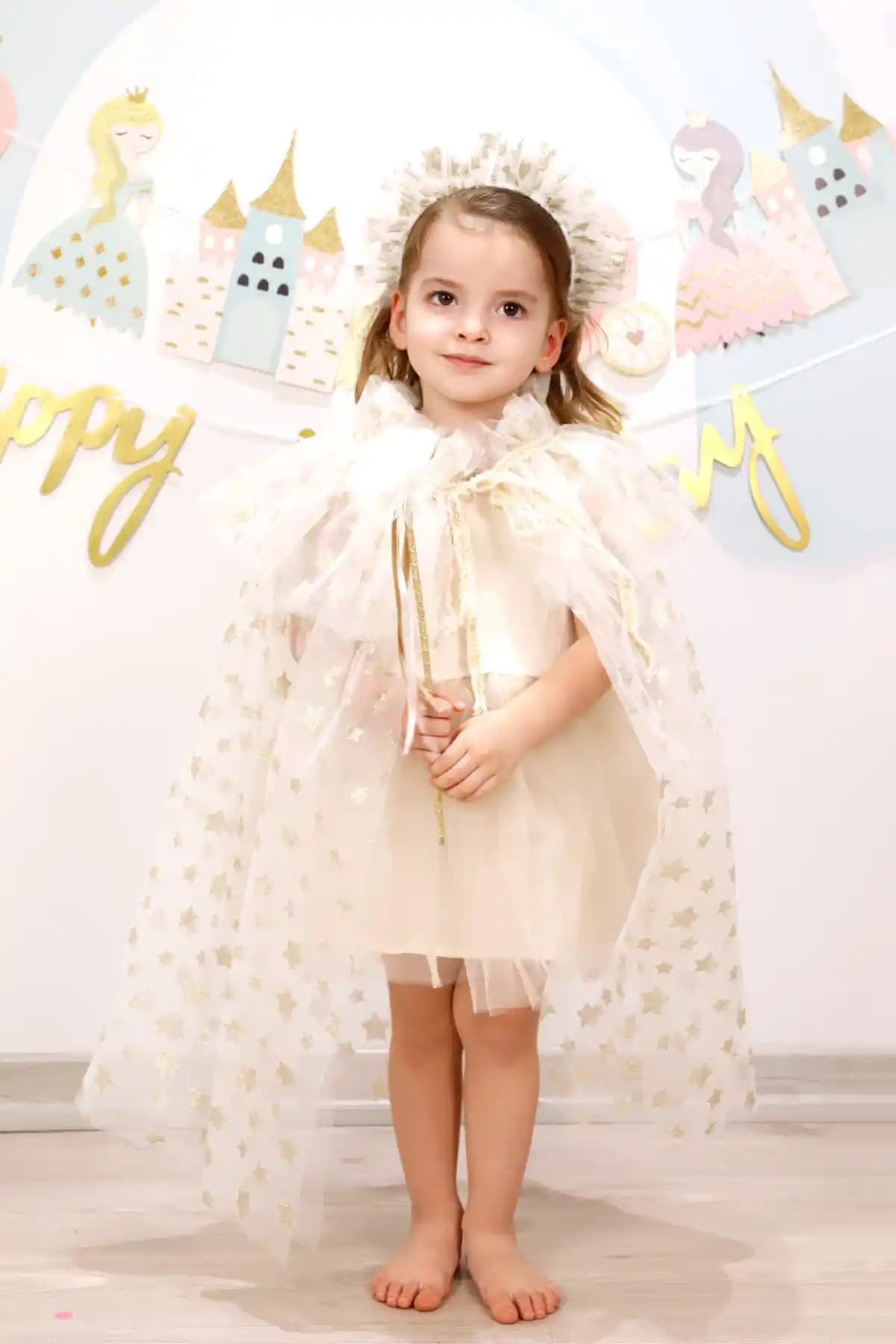 Le Mabelle Beyaz Yılbaşı Temalı Kız Çocuk Yılbaşı Kostüm Seti Güvenli ve Şık Tasarım