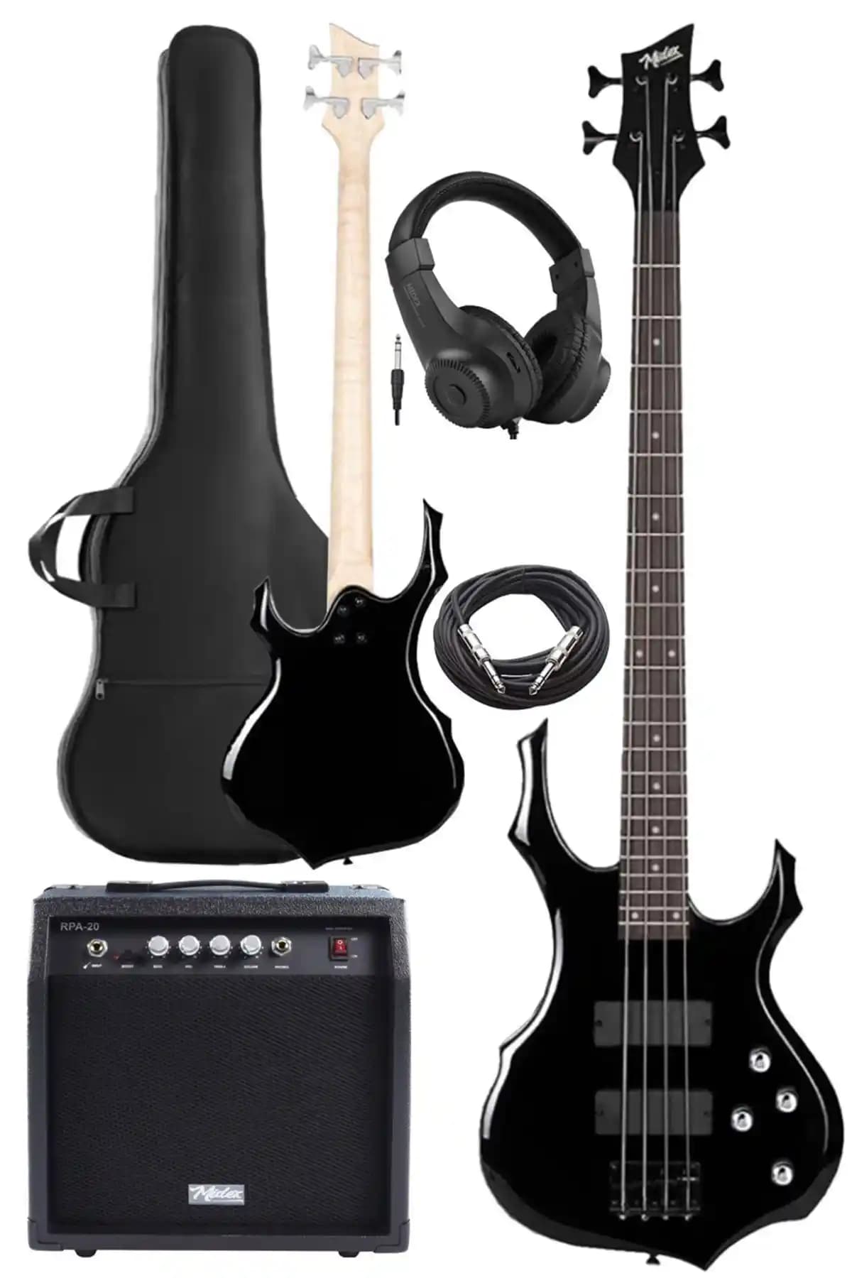 Midex MBG-410BK-20AMP Profesyonel Bas Gitar ve Amfi Seti ile Müzik Deneyiminizi Geliştirin