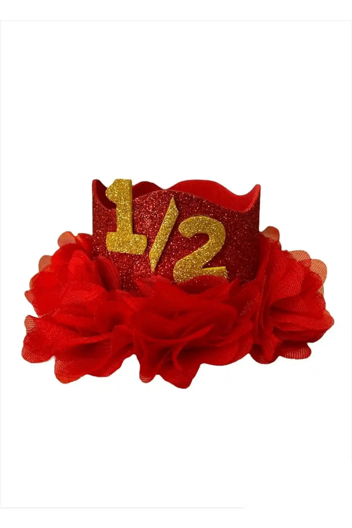 Miniko Butik Kırmızı 6 Ay Bebek Kına Tacı El Yapımı Hafif ve Konforlu Tasarım