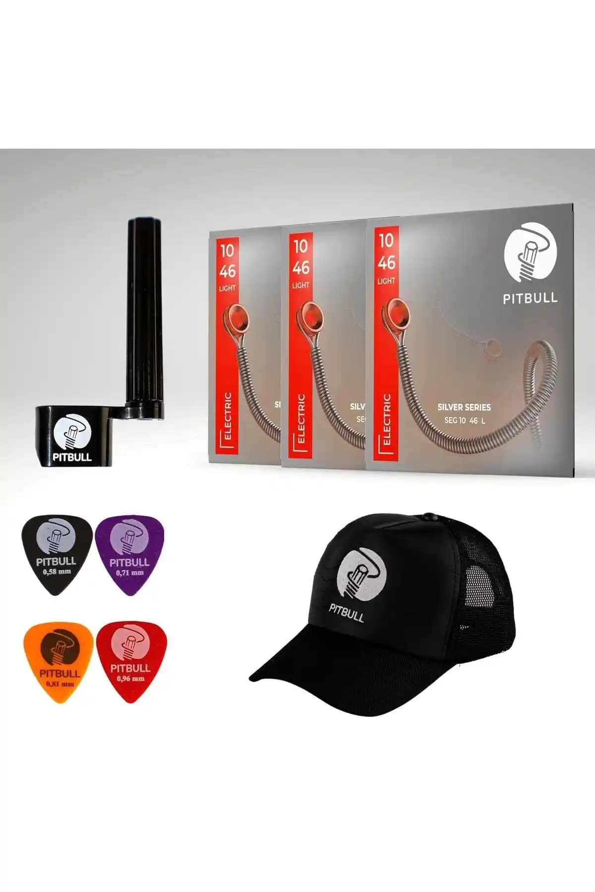 Pitbull Strings Silver Seri Elektro Gitar Telleri Seti Yüksek Kalite ve Dayanıklılık