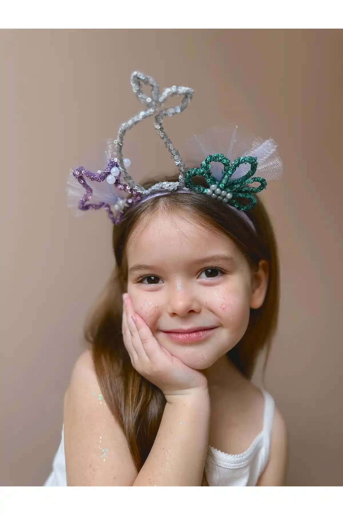 Saklı Design Mermaid Crown Deniz Kızı Tacı Çocuklar İçin Güvenli ve Renkli Aksesuar