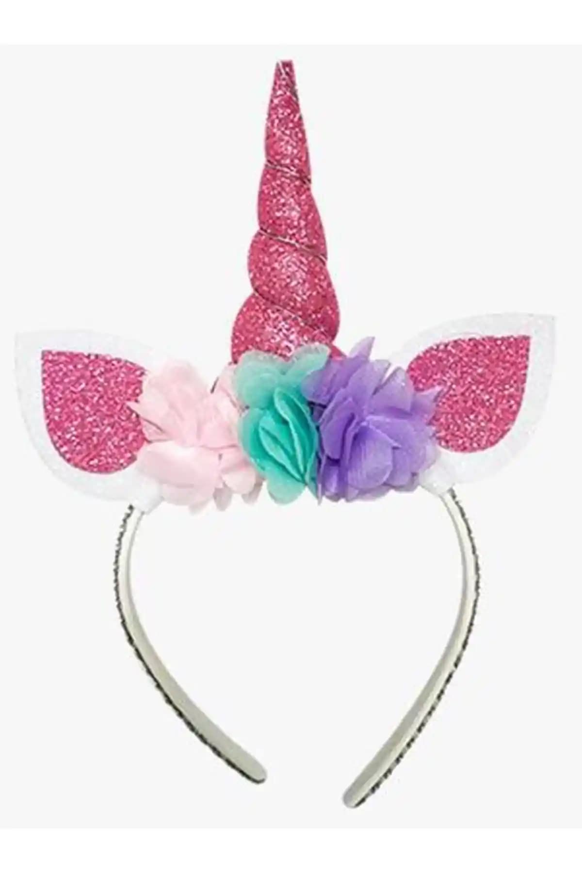 Unicorn Taç Dolgulu Pembe Çocuk Parti Süsü Renkli ve Çekici Dekorasyon Seçeneği