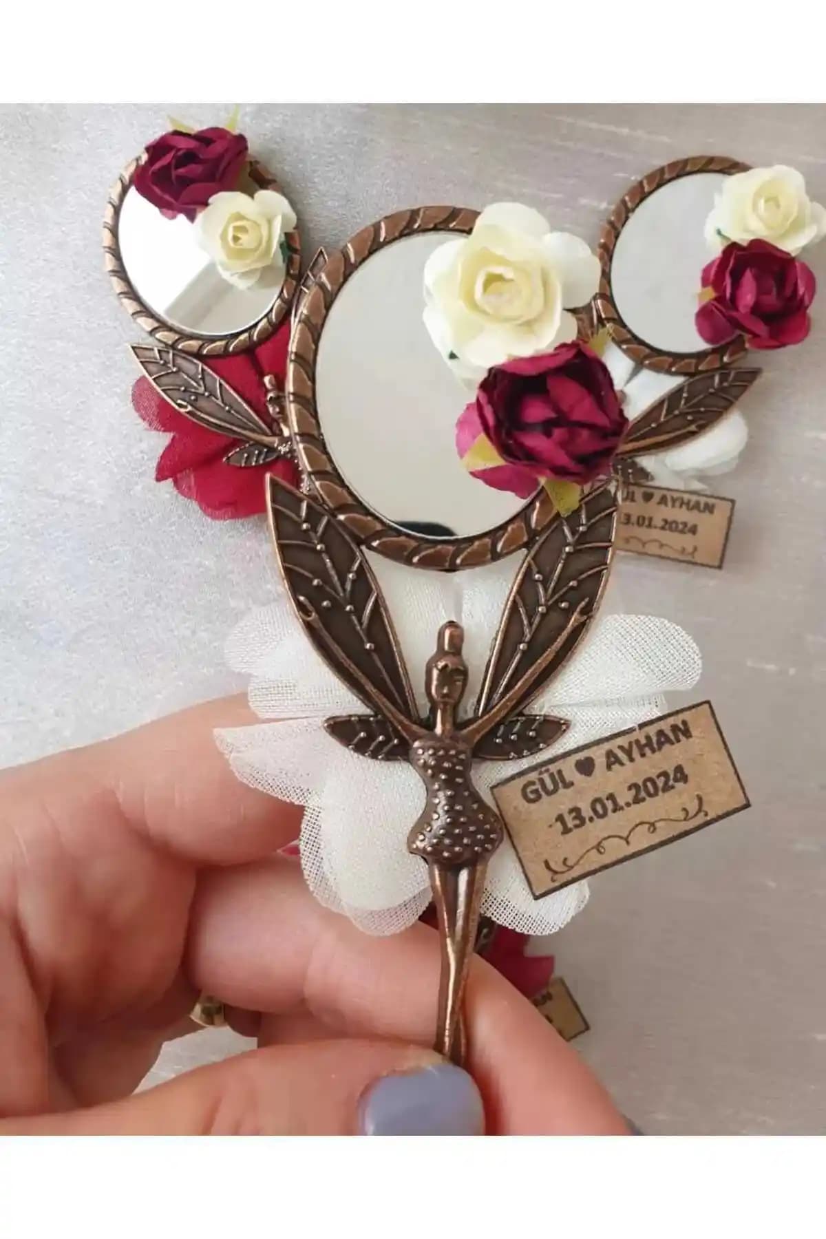 Aspire Tasarım Atölyesi Melek Ayna Magnet Seti: Söz, Nişan ve Nikah İçin Özel Hediyeler