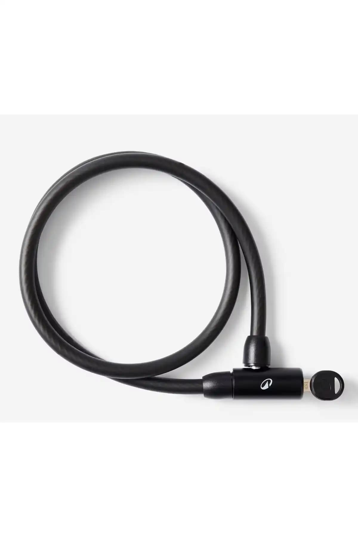 Decathlon Bisiklet Aksesuar Kilidi 120 Siyah Anahtarlı Dayanıklı ve Pratik Güvenlik Çözümü