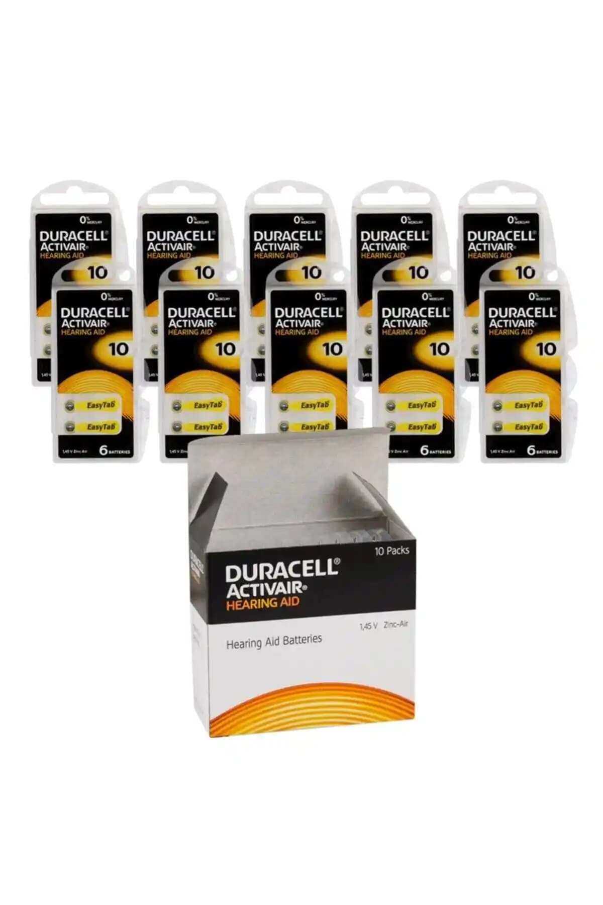 Duracell 10 Numara İşitme Cihazı Pili: Dayanıklı ve Uzun Ömürlü Almanya Üretimi