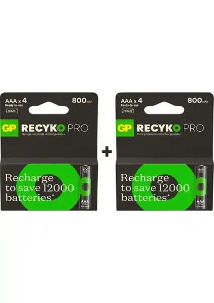 GP Recyko Pro 800 mAh ve Varta 57033 1000 mAh AAA İnce Kalem Pillerin Detaylı Karşılaştırması
