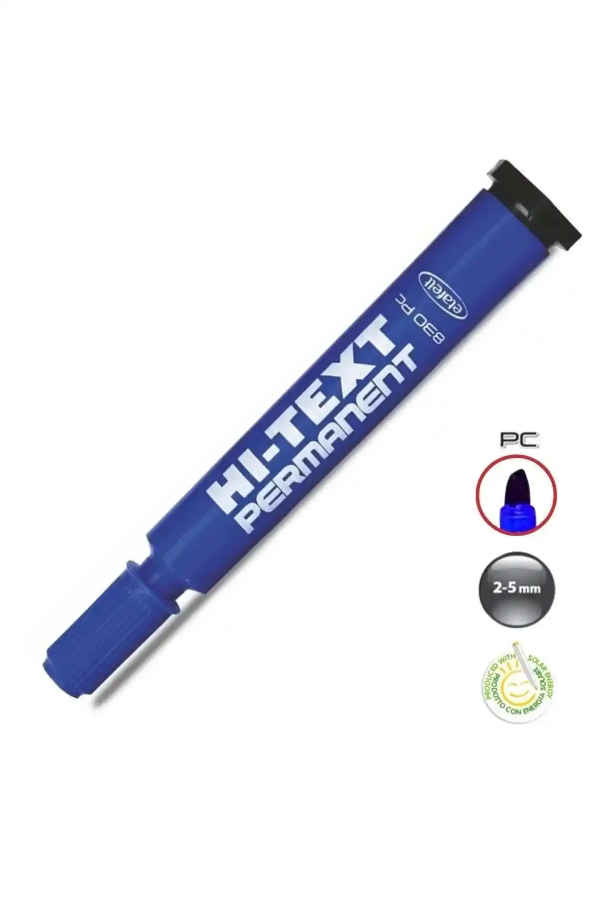 Hi-Text Mavi Permanent Koli Kesik Uç Markör 830pc: Dayanıklı ve Kalıcı İşaretleme Çözümü
