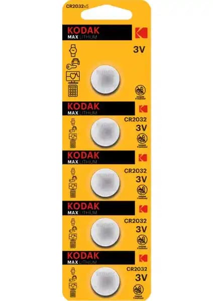 Kodak Lityum Para Pil CR2032 5'li: Uzun Ömürlü ve Yüksek Performanslı Enerji Kaynağı