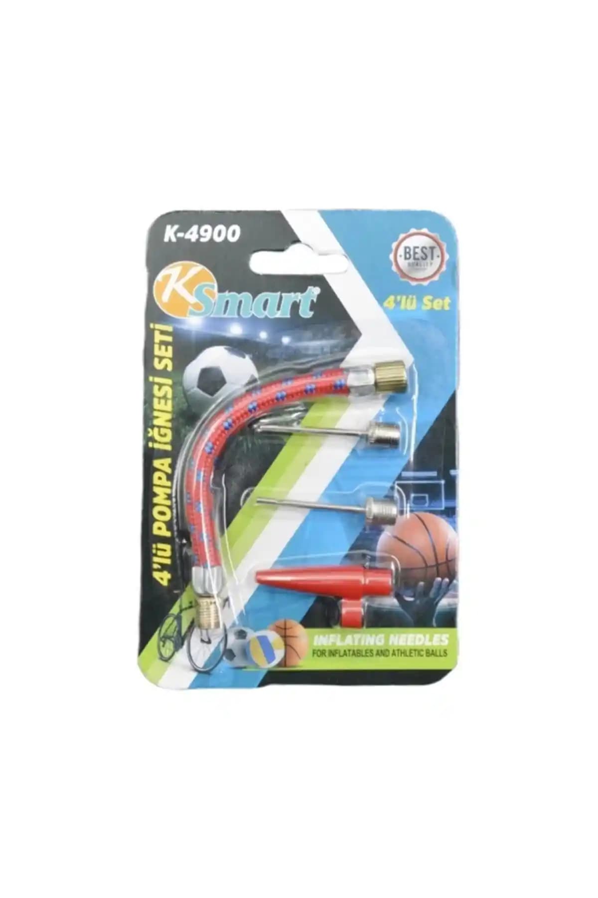 Ksmart 4 Lü Pompa İğnesi: Bisiklet ve Spor Topları İçin Dayanıklı ve Çok Amaçlı Set