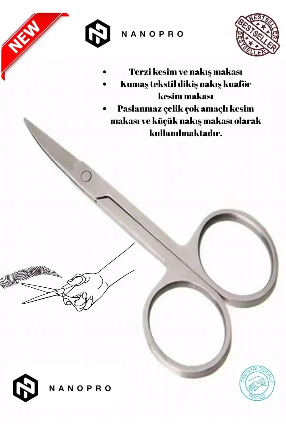 Nanopro Terzi Kesim ve Kaş Bıyık Sakal Kuaför Makası Aseries ile Hassas ve Dayanıklı Kesim