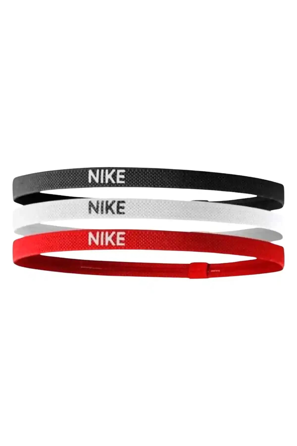 Nike Elastic 2.0 3'lü Unisex Siyah Antrenman Saç Bandı – Esnek ve Kaymaz Tasarım