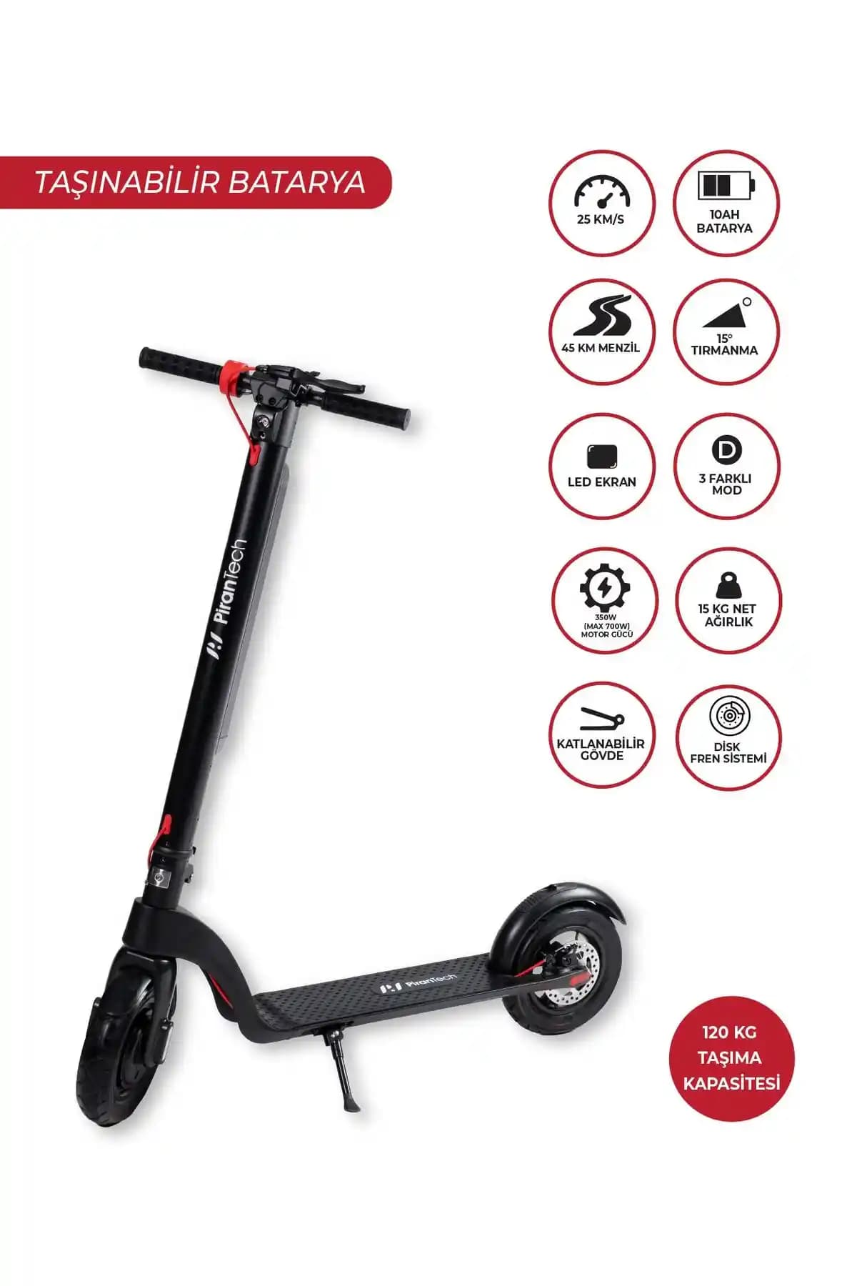 PiranTech X8 Elektrikli Scooter: Şehir İçi Ulaşımda Güçlü ve Pratik Çözüm