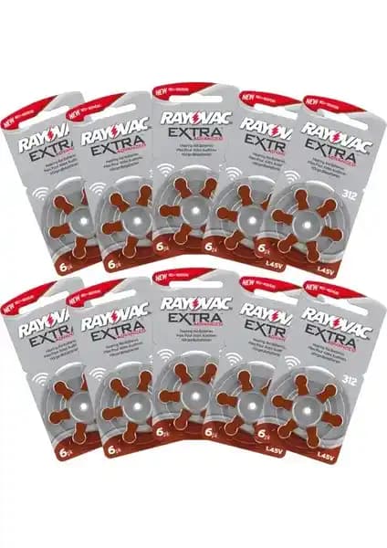 Rayovac 312 Numara İşitme Cihaz Pili 60'lı Paket - Yüksek Performans ve Dayanıklılık