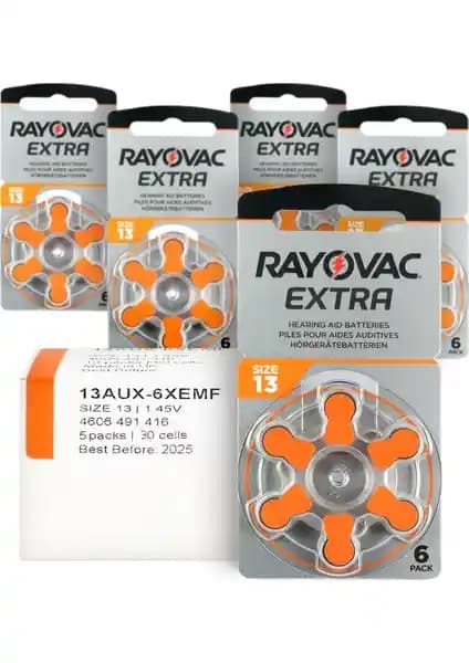 Rayovac Extra 13 Numara İşitme Cihazı Pili 30'lu - Yüksek Performanslı ve Güvenilir Enerji Kaynağı