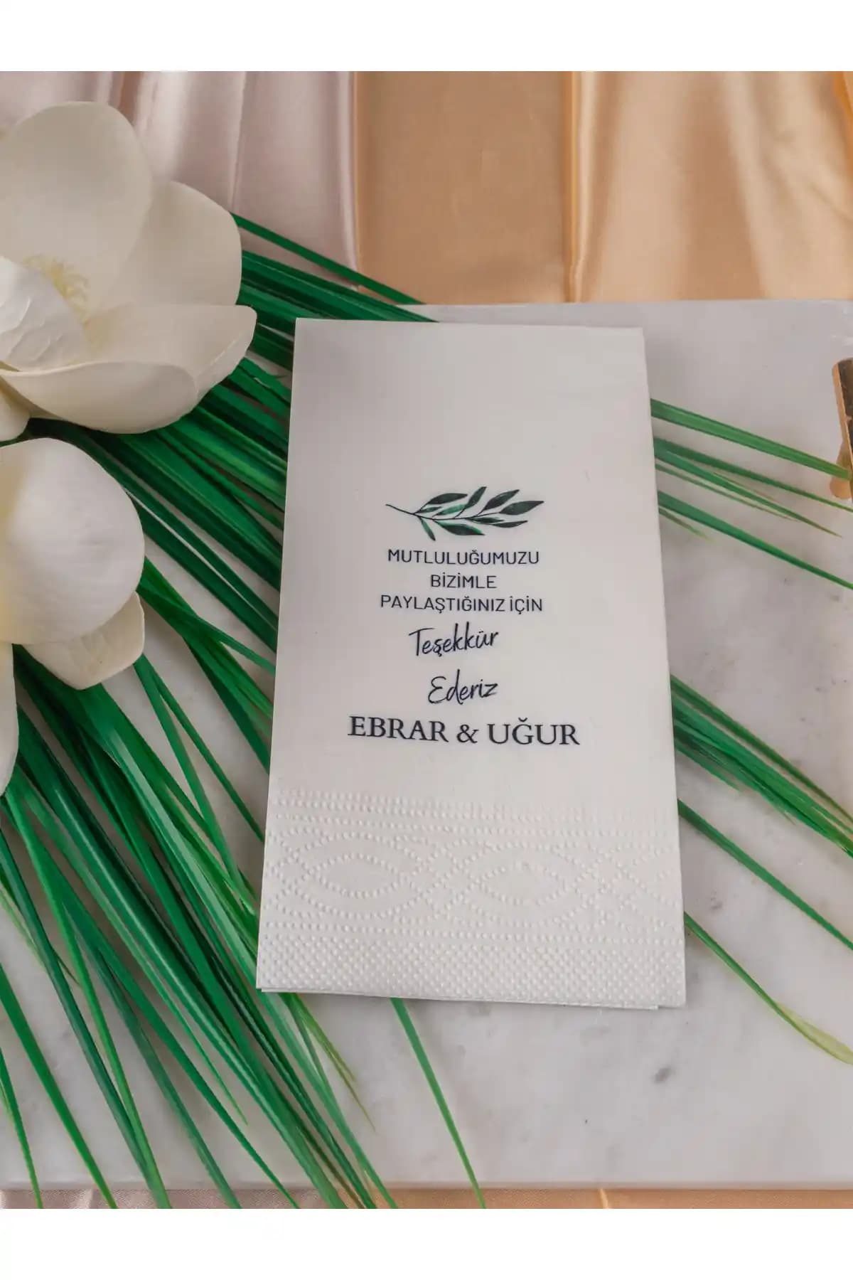 Rima Tasarım Baskılı Söz Düğün Nişan Peçetesi 20 Adet - Kaliteli ve Kişiselleştirilebilir