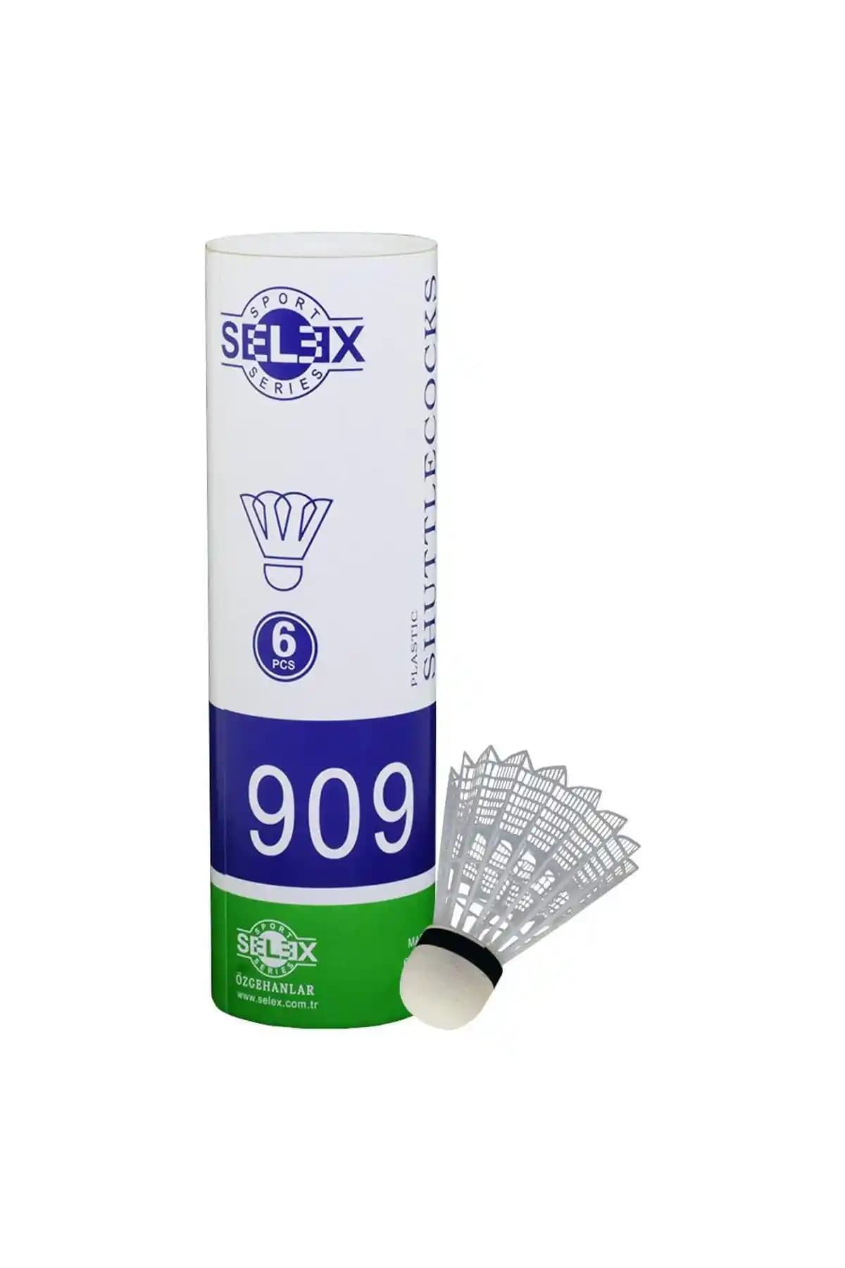 SELEX 909 Badminton Topu 6'lı: Orta Uçuş Hızlı, Dayanıklı ve Kontrollü Oyun İçin İdeal