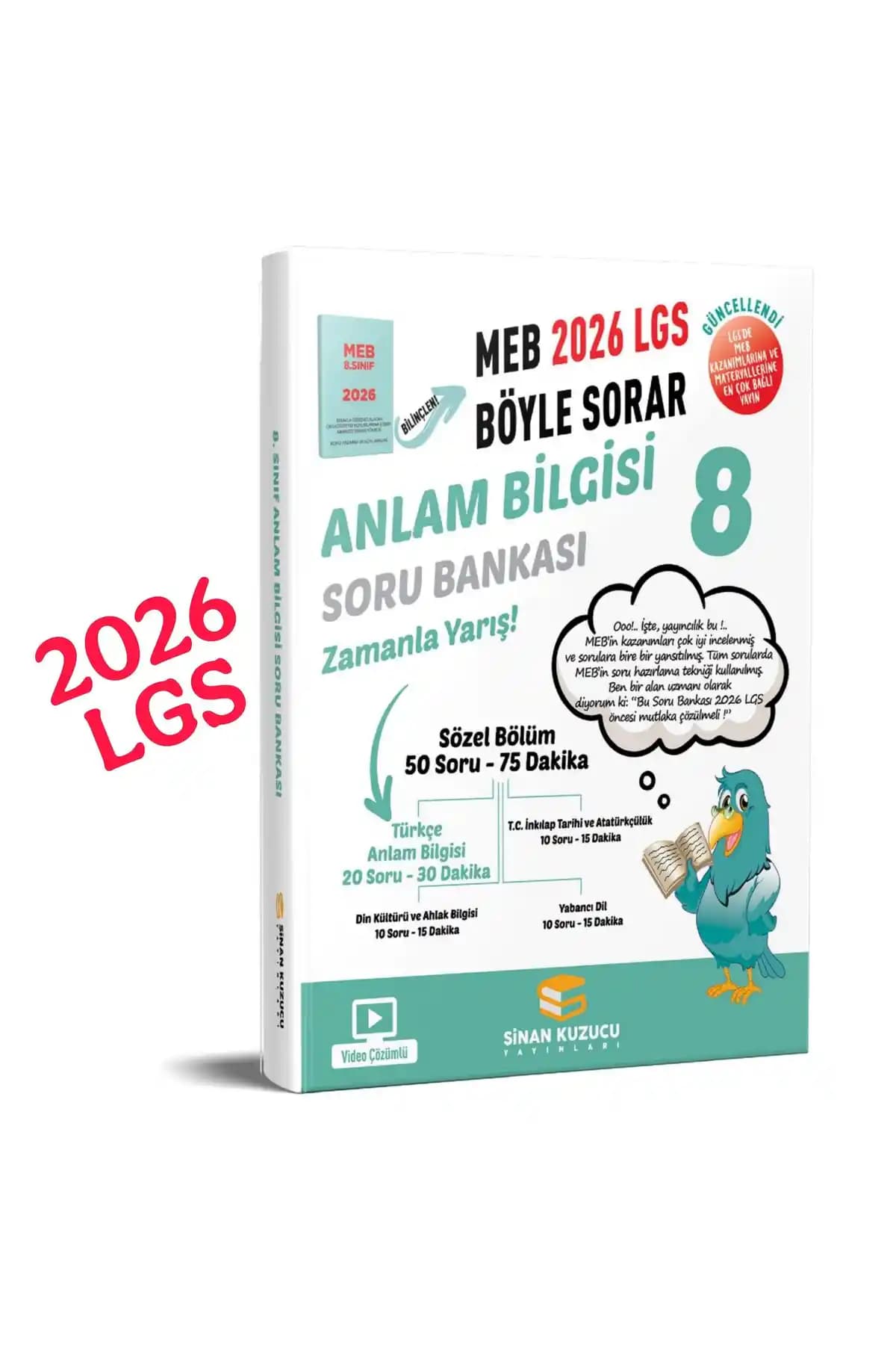 Sinan Kuzucu 2026 LGS 8. Sınıf Anlam Bilgisi Soru Bankası - Güncel ve Kapsamlı Kaynak