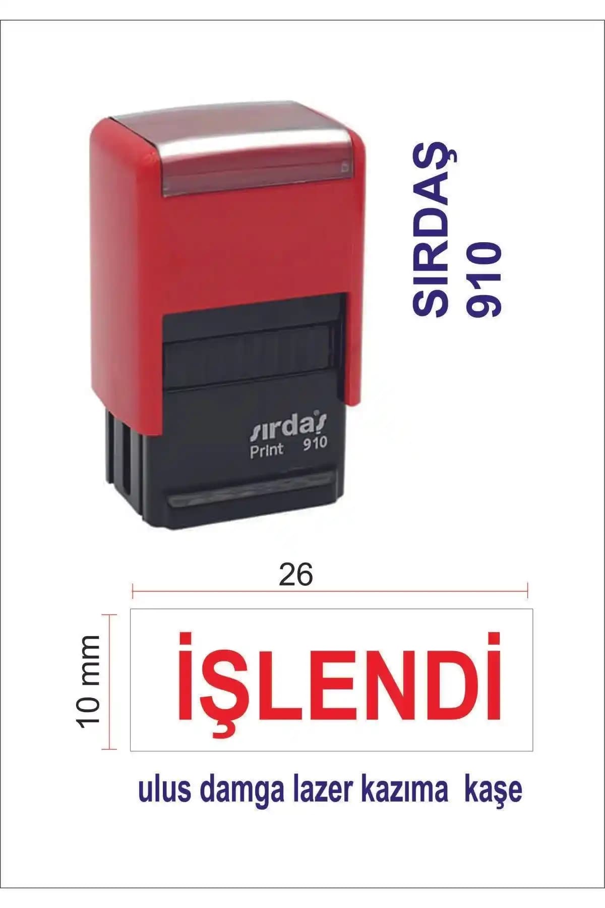 Sırdaş 910 Model Kırmızı Gövde ve Mürekkepli İşlendi Kaşesi - Dayanıklı ve Şık Tasarım