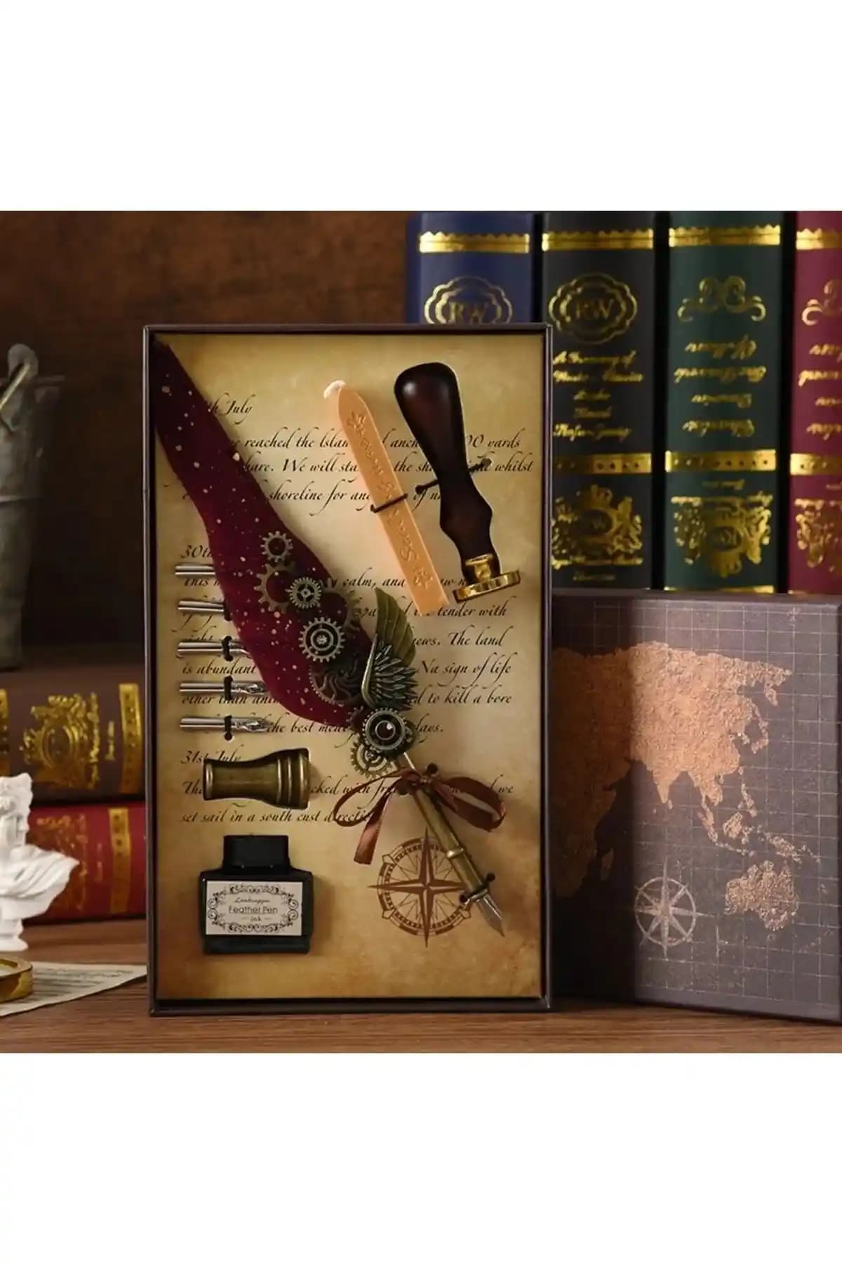 STLIFE Kuş Tüylü Divit Hokka Set: Zarif ve Fonksiyonel Kaligrafi Deneyimi