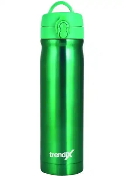 Trendix Çelik İçli Termos Matara 500 ml Neon Yeşil – Dayanıklı ve Şık Tasarım
