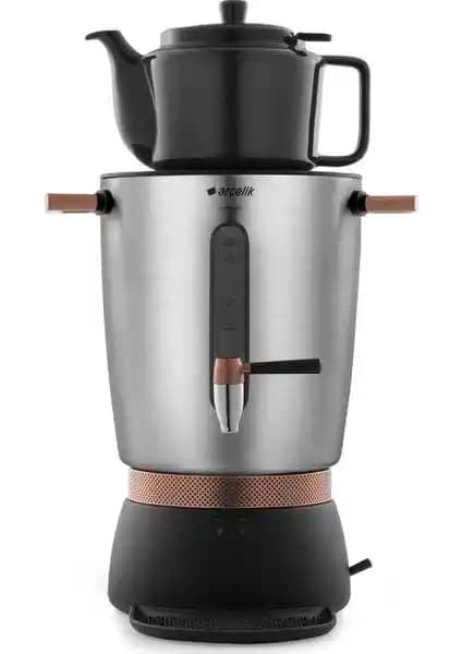 Arçelik Se 9035 I Inox Gri Porselen Demlik Semaver Modern Tasarım ve Fonksiyonellik