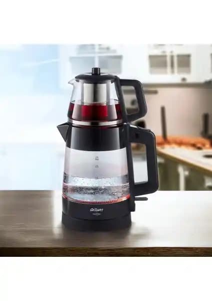 Arzum AR3136 Teamond Çay Makinesi Siyah Modern Tasarım ve Fonksiyonellik