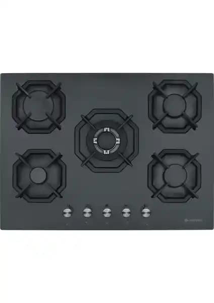 Eminçelik Ec-Ah 2250 Bw Bg70 Siyah Ankastre Gaz Ocağı Modern ve Güvenilir Tasarım