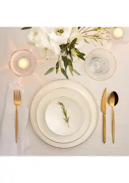 Emsan Fine Bone Freya 18 Parça 6 Kişilik Şık ve Dayanıklı Yemek Takımı