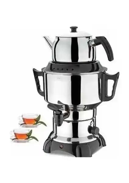 ERN Elektrikli 4.5 Lt Düz Çelik Semaver Çaycı Modern Mutfaklar İçin Uygun