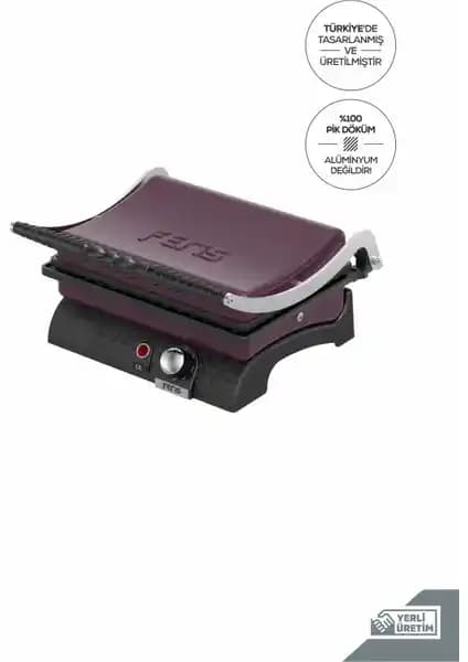 Feris Döküm Tost Makinesi Mürdüm Renkli Yüksek Performans ve Sağlıklı Pişirme Özellikleri